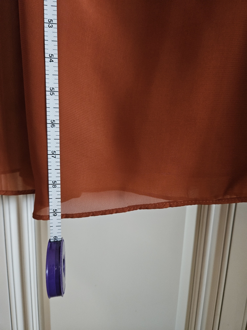 Terracotta One-Shoulder Draped Women's Dress - Picture 9 of 12
